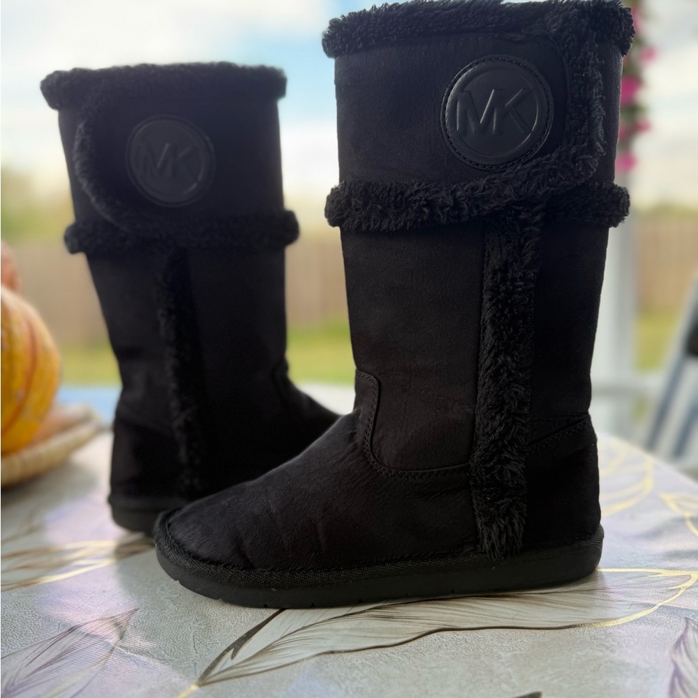 Michael Kors girls suede winter boots size 2 .